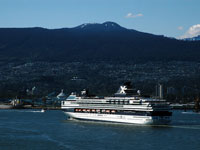 Cruise ship leaving Vancouver